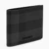 BURBERRY CHECK PATTERN COAL WALLET