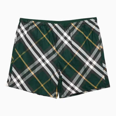 Burberry Check Pattern Costume In Green