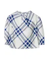 Burberry Check-pattern Cotton Blouse In White