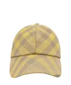 Burberry Womens Cedar Washed-check Woven Cap In Nude