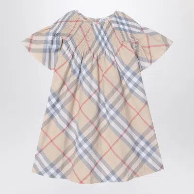 BURBERRY CHECK PATTERN COTTON DRESS