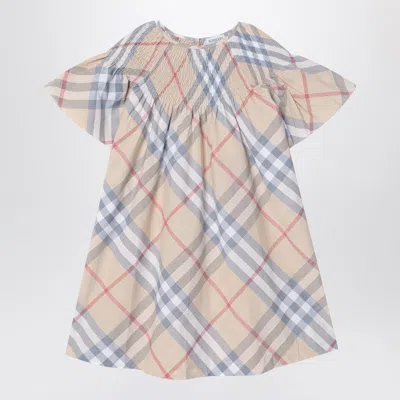 BURBERRY CHECK PATTERN COTTON DRESS