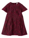 Burberry Check-pattern Cotton Dress In Red