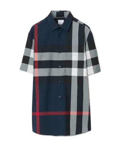 BURBERRY BURBERRY CHECK-PATTERN SHORT SLEEVED SHIRT