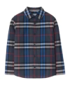 Burberry Check-pattern Cotton Shirt In Gray