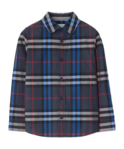 BURBERRY CHECK-PATTERN COTTON SHIRT