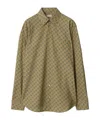 Burberry Check-pattern Cotton Shirt In Green