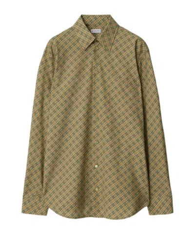 BURBERRY CHECK-PATTERN COTTON SHIRT