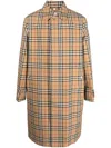BURBERRY CHECK-PATTERN COTTON TRENCH COAT