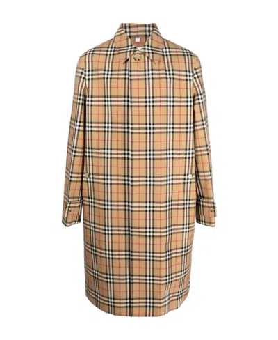 BURBERRY BURBERRY CHECKED CAR COAT