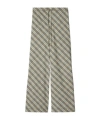Burberry Check-pattern Cotton Trousers In Brown