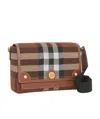 Burberry Check-pattern Crossbody Bag In Brown