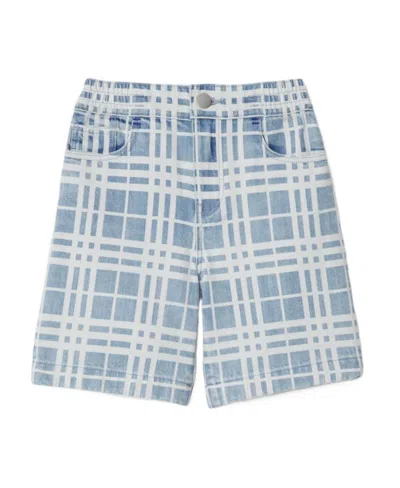 BURBERRY BURBERRY KIDS CHECKED STRAIGHT HEM DENIM SHORTS