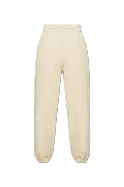 Burberry Check Pattern Elastic Waist Jogging Pants In Beige