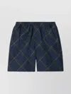 Burberry Check Pattern Elasticated Waist Shorts