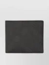 Burberry Check Pattern Embossed Leather Wallet In Black