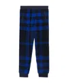 Burberry Checked Elasticated-waist Jogging Pants In Black