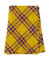 Burberry Check Fringed-edge Kilt Wrap Skirt In Brown
