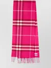 Burberry Rectangular Cashmere Scarf With Iconic Logo Intarsia