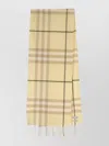 Burberry Rectangular Cashmere Scarf With Iconic Logo Intarsia
