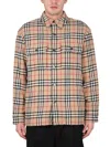 Burberry Men's Jacket With Check Pattern | Size Xl | 8043839 In Neutrals