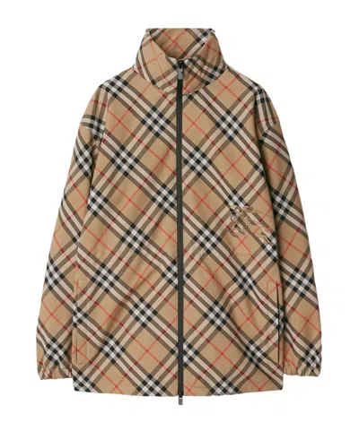BURBERRY BURBERRY CHECKED HOODED JACKET