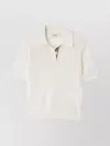 Burberry Check Pattern Knit Polo Shirt In White