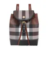 Burberry Check-pattern Leather Backpack In Multicolor