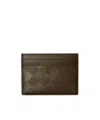 Burberry Check-pattern Leather Card Holder In Brown