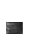Burberry Check-pattern Leather Cardholder In Black
