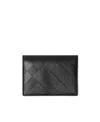 BURBERRY CHECK LEATHER FOLDING CARD CASE