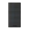 Burberry Check-pattern Leather Wallet In Black