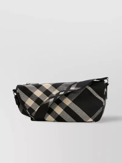 Burberry Check Pattern Messenger Bag
