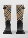 Burberry Check Pattern Mid-calf Rubber Sole Boots