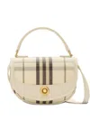 Burberry Highlands Plaid Tote Bag In Neutral