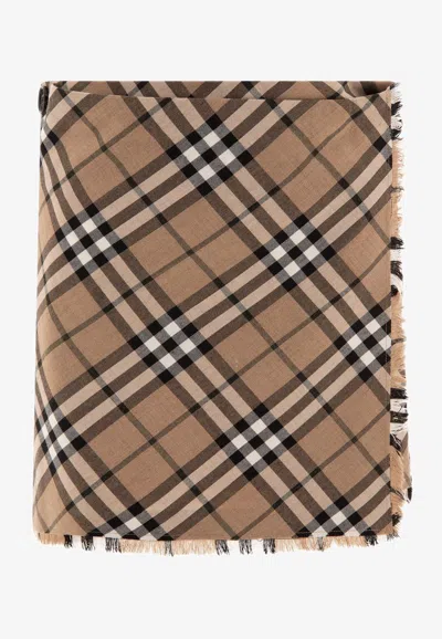 BURBERRY CHECK PATTERN MINI SKIRT