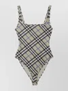 Burberry Lichen Stretch Nylon One-piece Swimsuit In Green