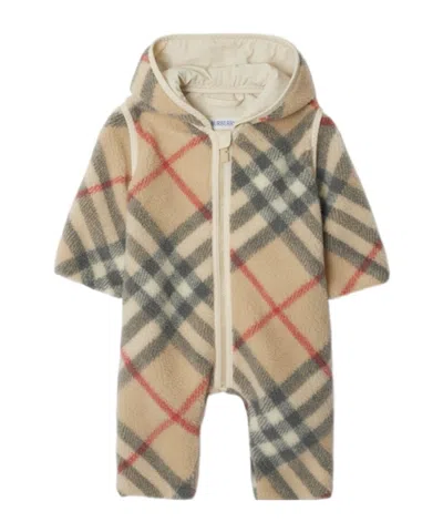 Burberry Check-pattern Pajamas In Nude