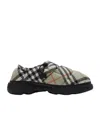 Burberry Pillow Check Motif Slippers In Black