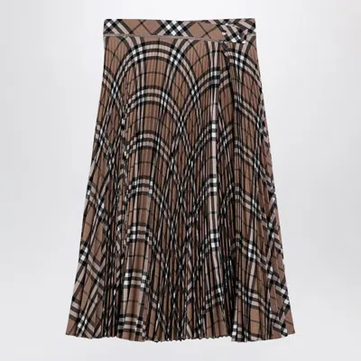 BURBERRY BURBERRY  CHECK PATTERN PLEATED SKIRT