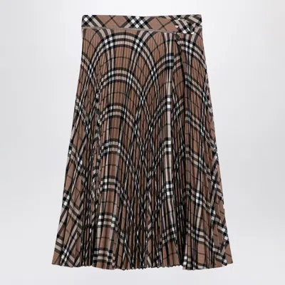 BURBERRY BURBERRY CHECK PATTERN PLEATED SKIRT