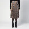 Burberry Embroidered Polyester Blend Skirt In Beige