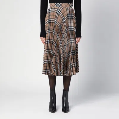 BURBERRY BURBERRY CHECK PATTERN PLEATED SKIRT