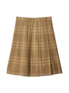 Burberry Check-pattern Pleated Skirt In Neutrals