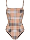 BURBERRY CHECK PATTERN PRINT SWIMSUIT