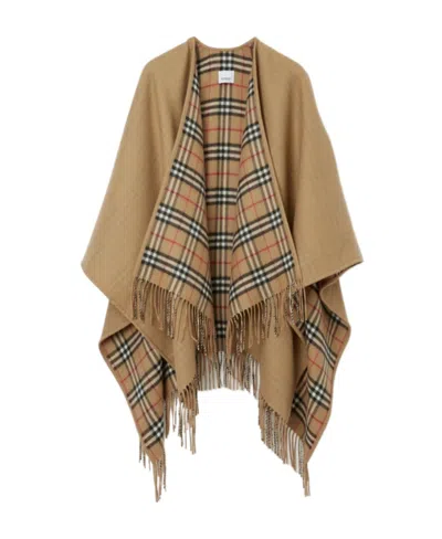 BURBERRY BURBERRY CHECKED REVERSIBLE CAPE
