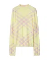 Burberry Check-pattern Ribbed Jumper In Nude