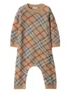 Burberry Check-pattern Romper In Brown
