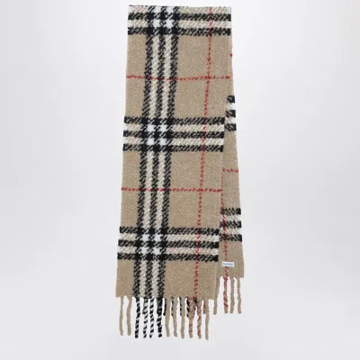 Burberry Check-pattern Scarf In And In Sand