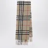 Burberry Check-pattern Scarf In Wool And Alpaca Women In White
